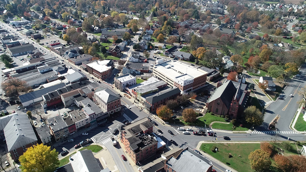 aerial photo of Oxford